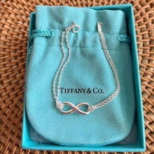 Tiffany & Co. Silver Infinity Double Chain Bracelet